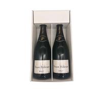 Coffret cadeau blanc - Champagne Veuve Pelletier -2 Brut - 2 x75cl