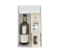 Coffret cadeau Blanc - Whisky - LAGAVULIN 8 ans - Cacaotines (1x150g) et Raisins au sauternes (1x100g) MAISON GUINGUET