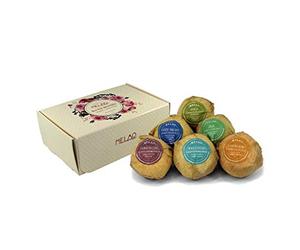Coffret cadeau Bombes de bain, bombes à bulles à huile essentielle 6 grandes x 4,1 oz Spa bio naturel Relaxation hydratante pétillante Bains moussants aromathérapie.Boules effervescentes