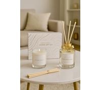 Coffret Cadeau Bougie & Diffuseur- Senteur Apaisante - Déco Chic - noel - Anniversaire - Fete des Mères - détente - Spa - Bien-Etre maison - Coffret parfumé Luxe (Poire anglaise et Freesia)