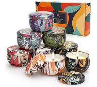 Coffret cadeau bougies parfumées, Deco 8 * 2.5Oz Cire de soja, Stress Bougie d'aromathérapie pour la maison, Cadeau Noël et Fête des Mères et La Saint-Valentin Anniversaire