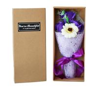 Coffret Cadeau Bouquet - Bouquet De Fleurs De Savon Parfumé, Savon Floral Imitation Oeillet De - Saint Valentin, Fête des Mères, Cadeau De Remerciement, Cadeau Anniversaire - Matière Fleur D