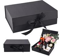 Coffret cadeau,Bowknot Boite Cadeau,Boite cadeau magnétique,boîte-cadeau de luxe,Boite Papier avec Ruban,pour Réception de Mariage, Anniversaire, Noël.,valentin, pâques, halloween