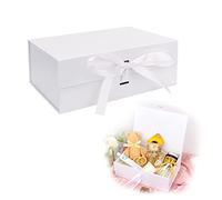 Coffret cadeau,Bowknot Boite cadeau magnétique de luxe,Boite Papier avec Ruban,pour Réception de Mariage, Anniversaire, Noël.,valentin, pâques, halloween