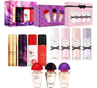 Coffret Cadeau Brume Corporelle Parfumée Et Eau De Toilette Pour Femme (4x50ml Body Mist, 3x15ml Edt) Lot De 3