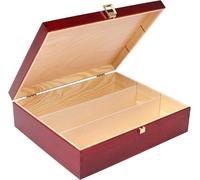 Creative Deco Boîte Caisse à Vin en Bois Rouge | Cadeau Vin Mariage | Boite Rangement | 3 Bouteilles | 35 x 30 x 10 cm | Coffret Vin | Boite Cadeau | Coffret Cadeau Homme | Cadeau Femme