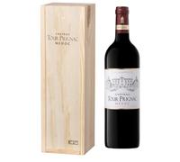 Coffret Cadeau Caisse Bois - Château Tour Prignac - AOP Medoc - Cru Bourgeois - Vin Rouge - 75cl