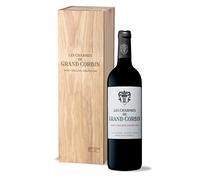 Coffret Cadeau Caisse Bois Les Charmes De Grand Corbin AOP Saint Emilion Grand Cru - Vin Rouge Bordeaux - 1 bouteille x 75cl
