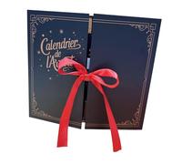 Coffret Cadeau Calendrier Compte à Rebours Noël 24 Jours, Double Porte, Boîte Fête Nouvel An 33x30.5x8.5 cm