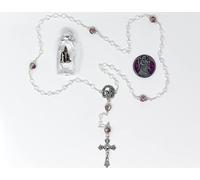 Coffret cadeau - Chapelet apparitions, jeton de poche fille et bouteille d'eau bénite Lourdes apparitions.