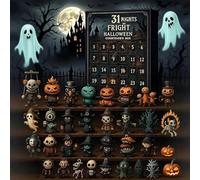 Coffret Cadeau Compte à Rebours D'halloween - 31 Nights Of Fright, Calendrier De L'avent Halloween 2025, Coffret Cadeau Avec Figurines D'horreur à Collectionner, Charms à Suspendre. (31 jours)