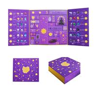 Coffret cadeau compte à rebours en cristal Reiki pour Halloween, calendrier d'Halloween, magie du traitement et du transfert d'énergie, y compris 24 cadeaux, symboles mystérieux, plein de sensation