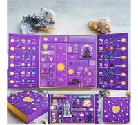 Coffret Cadeau Compte À Rebours Halloween En Cristal Reiki 2025, Pierres De Guérison En Cristal Reiki, Kit De Calendrier De L'Avent De Noël, Cadeaux Pour Adultes Et Femmes,1Pcs
