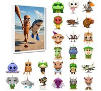 Coffret cadeau contenant Tralalero Tralala et Tung Tung Sahur, créatif et intéressant, 24 pièces, petit pendentif à collectionner, cadeau adapté pour les collectionneurs et les enfants (F)