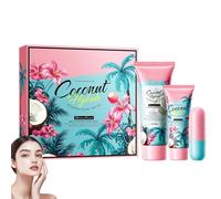 Coffret Cadeau Corps Coco, Lotion De Peau Sèche, Crème Corporelle Hydratante, Baume À Lèvres, Crème Mains Intensive, Idéal Cadeau Noël - Anniversaire - Fête des Mères