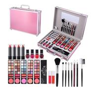 Coffret cadeau cosmétique - Kit de maquillage débutant | Ensemble de fard à paupières multi nuances blush, gloss à lèvres, outil de voyage pour femme pour maquillage miroir et pratique