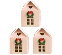 Coffret Cadeau Cottage de Noël Enchanté (rose 3pcs)