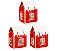 Coffret Cadeau Cottage de Noël Enchanté (rouge 3pcs)
