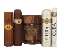 Coffret cadeau Cuba 5 pièces : 1 eau de toilette Cuba, déodorant (200 ml), 1 après-rasage Cuba (100 ml), (35 ml), 1 seau en bois.