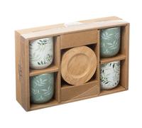 Coffret Cadeau de 4 Tasses 13 cl - Floral Green