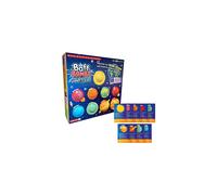 Coffret cadeau de 9 bombes de bain du système solaire, 9 cartes d'informations planétaires, bombes de bain éducatives