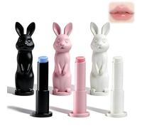 Coffret Cadeau de Baume à Lèvres Hydratant 3 Couleurs, Gloss Brillant Rouge à Lèvres En Gelée, Baumes Nourrissants et Apaisants Longue Durée, Forme de Lapin pour Votre Petite Amie ou Votre Femme