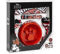 ARTESANÍA CERDÁ Coffret cadeau chiens Minnie Mouse Rose 28×30×6,8 cm - Mangeoire et collier