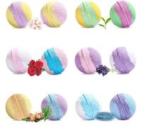 Coffret cadeau de bombes de bain - 2/4 pièces avec huiles essentielles for hydrater la peau sèche(2 Pcs Random color)