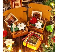 Coffret cadeau de bougies d'aromathérapie de Noël faites main et créatives - Boîte de bougies d'aromathérapie en forme d'arbre de Noël et de cerf, bougies d'aromathérapie de fête, cadeaux de Noël, déc
