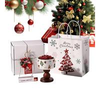 Coffret cadeau de bougies parfumées à la de soja de Noël, petit cadeau pratique, bougie parfumée faite à la main, parfaite pour offrir à la famille, aux amies, aux et aux collègues
