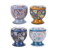 Coffret cadeau de bougies parfumées, lot de 4 bougies d'aromathérapie à fleurs sèches dans des boîtes de conserve décoratives, bougies parfumées pour la maison avec des parfums