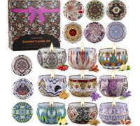 Coffret Cadeau De Bougies Parfumées Pour Femme, Cadeau D'aromathérapie Pour Femme, Pour Soulager Le Stress, Anniversaire, Bain, Yoga, Fête D'anniversaire (9pc)