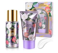 Coffret cadeau de brume parfumée pour le corps, 90 ml de brume pour le corps pour femme + 75 ml de lotion hydratante pour le corps, coffrets cadeaux de soins corporels pour femme, Noël, anniversaire
