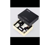 Coffret cadeau de cafetière à moka de qualité supérieure, kit de fabrication de café spécialisé 6 pièces avec broyeur manuel, cafetière à moka, tasse en céramique, options de couleur noir et blanc