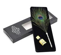Coffret cadeau de calligraphie avec stylo plume de paon et encre dans une boîte pour étudiants, bureau, écriture fluide, cadeau exécutif