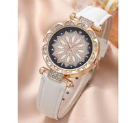 Coffret cadeau de cinq montres à quartz (blanches)