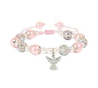 Coffret cadeau de communion pour fille avec croix ailes d'ange avec perles véritables décoratives, Angel diamonds, Comme décrit, Produit conforme à la description.