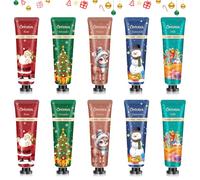 Coffret cadeau de crème pour les mains Petits vœux de Noël 10 ensembles Calendrier de l'Avent 2025 Parfumé hydratant pour les mains sèches et gercées Cadeaux de Noël pour femmes