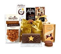 Coffret cadeau de luxe en chocolat - Panier pour amateur de chocolat avec pop-corn gourmand, biscuits au cacao doubles, truffes pralinées suisses - Cadeaux de confiserie artisanale pour femme, de