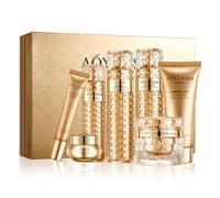 Coffret cadeau de luxe hydratant pour la peau avec extrait de cordyceps - Comprend un nettoyant pour le visage, un baume, une crème pour les yeux et un ensemble de 4 essences (eau, sérum, émulsion