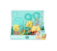 Coffret cadeau de naissance BABY WINNIE - 5 jouets (dentition, hochet, attache poussette)