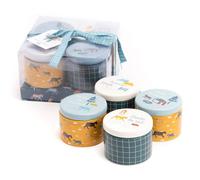 Coffret cadeau de naissance bleu, marron, orange TU