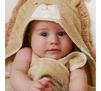 Coffret cadeau de naissance cape de bain et Gant de toilette Lion