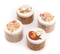 Coffret cadeau de naissance marron, orange, blanc TU