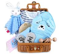 Coffret cadeau de naissance pour bébé | Coffret cadeau nouveau-né pour garçons et filles | Cadeau de fête prénatale, cadeau de baptême et fête prénatale - Ensemble complet pour bébé avec accessoires