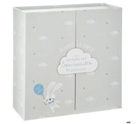 Coffret cadeau de naissance ""Royaume des souvenirs"" 22x22cm - Atmosphera createur d'interieur - Bleu
