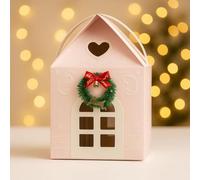 Coffret Cadeau De Noël 12 Pièces, Boîtes Cadeaux Pop-up 3D En Forme De Maison De Noël, Grande Boîte À Bonbons En Papier En Forme De Maison, Décorations Festives For Sacs Cadeaux(White,1pcs)