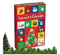 Coffret Cadeau De Noël - Calendrier De Compte À Rebours À 24 Compartiments | Boîte D'emballage Cadeau Surprise Festive Emballage De L'Avent | Boîte D'estampage De Noël Créative - Célébration Pour