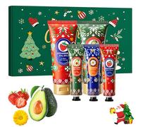 Coffret cadeau de Noël de crème pour les mains et lotion pour le corps - 2×100ml de lotions pour le corps et 3×30ml de crèmes pour les mains pour une hydratation des mains sèches, coffret cadeau de