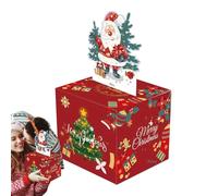 Coffret Cadeau de Noël,Porte-Monnaie Festif de Cadeaux - Pochette à Carte Amovible Design Père Noël pour Anniversaire Fête Cadeaux et Célébrations de Fin d'Année